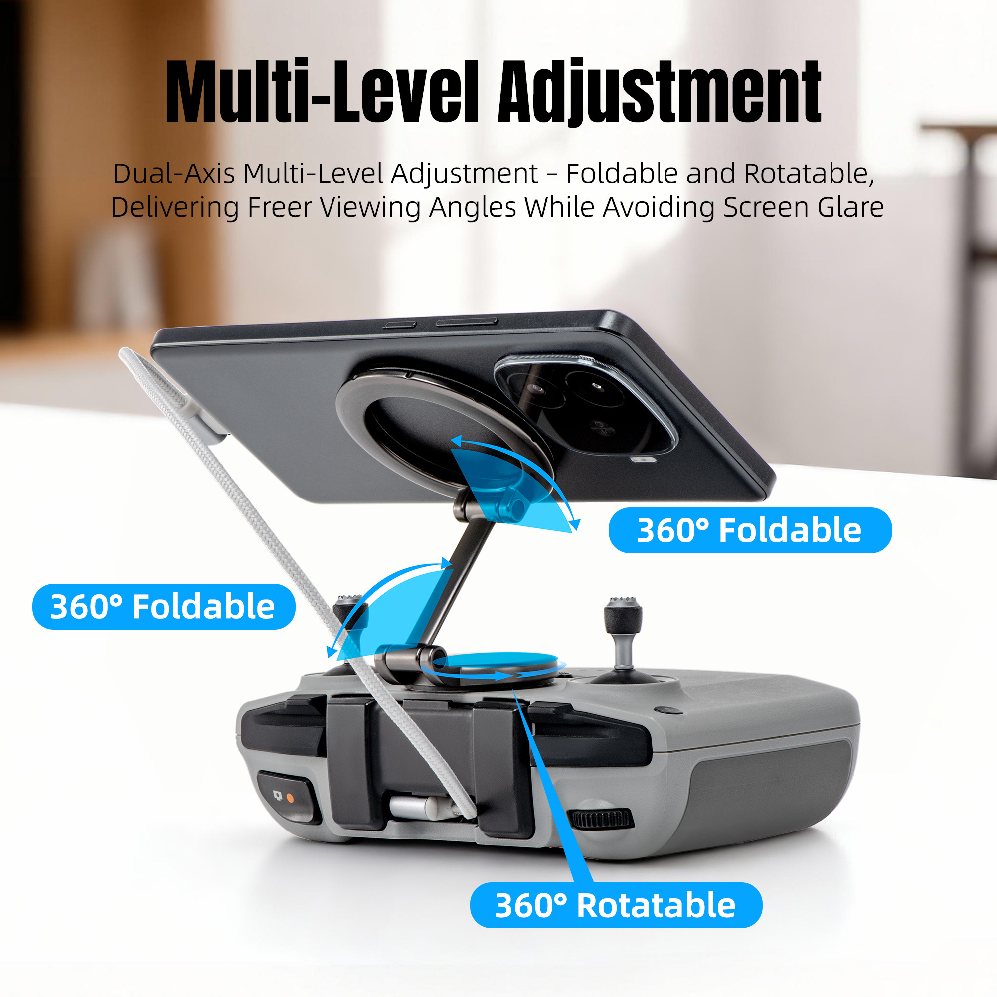 Drone Tablet Mount - 360 ° Rotation Foldable Magnetic Phone