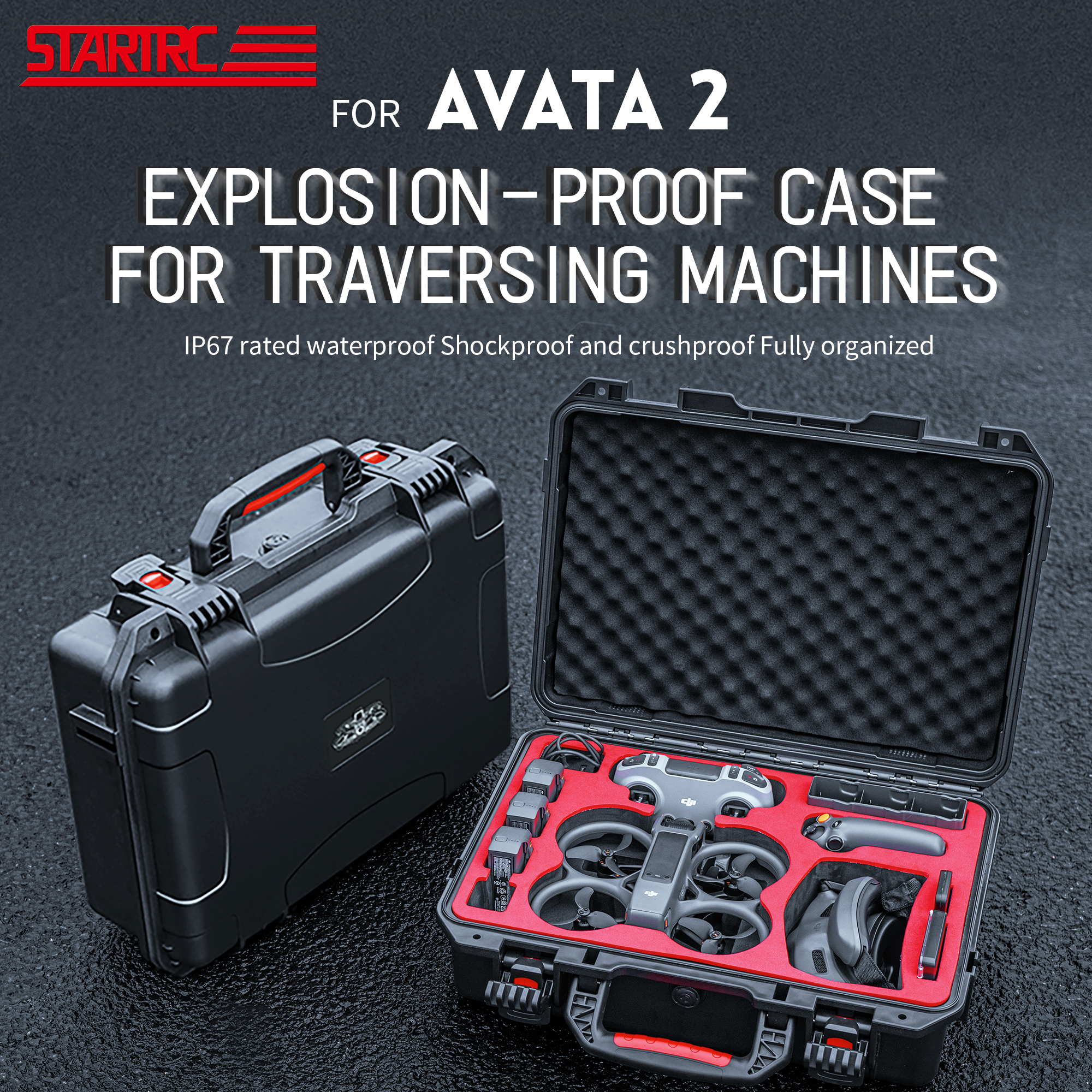 Avata 2 Case,Waterproof Carryi - Drone Charging Hub のレビューと価格