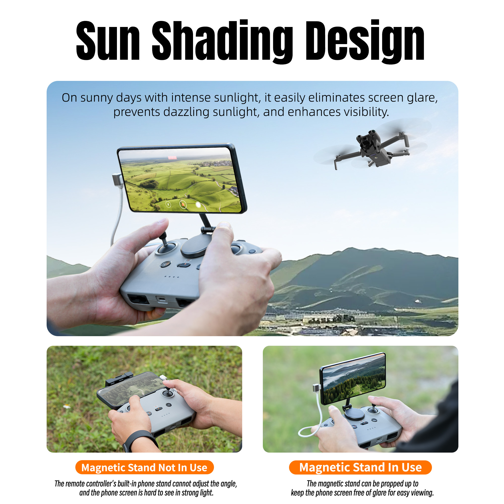 Adjustable Magnetic Phone Stan - Drone Tablet Mount のレビューと価格