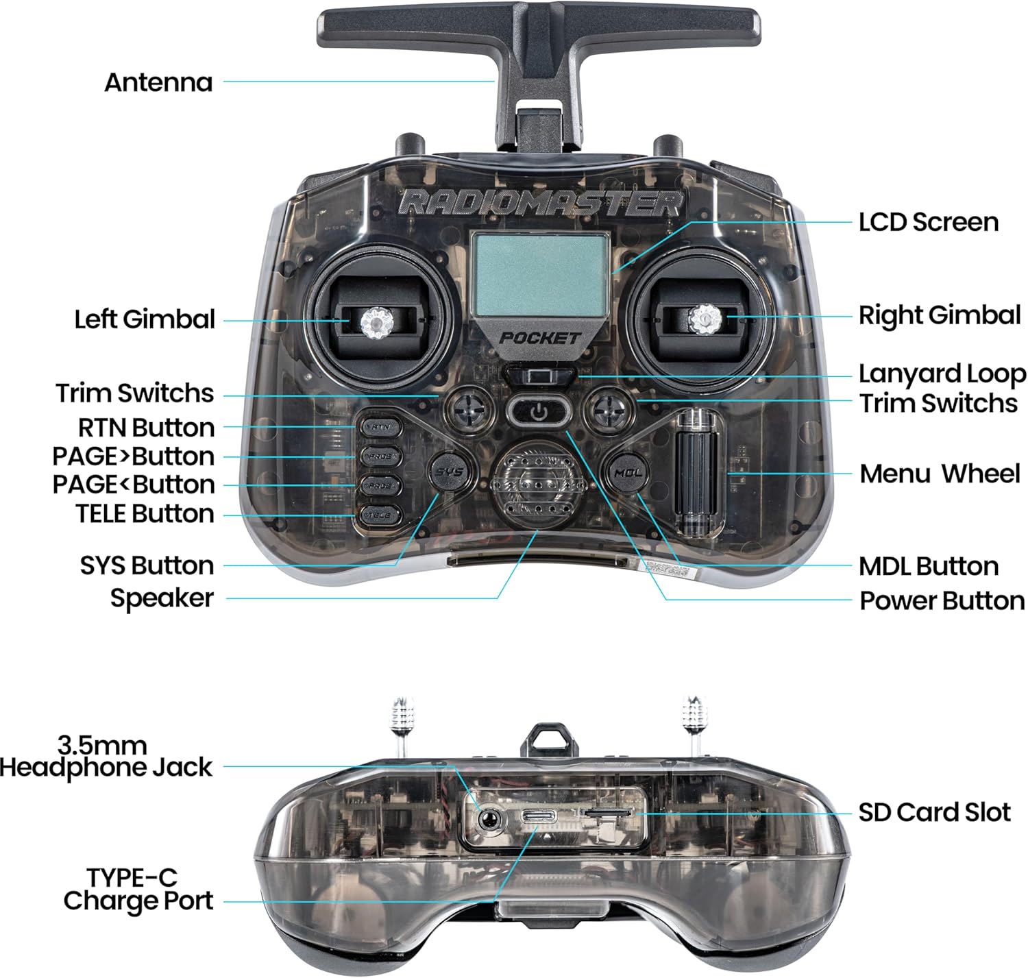 RadioMaster POCKET P16 2.4G Ra - Drone Control Stick のレビューと価格