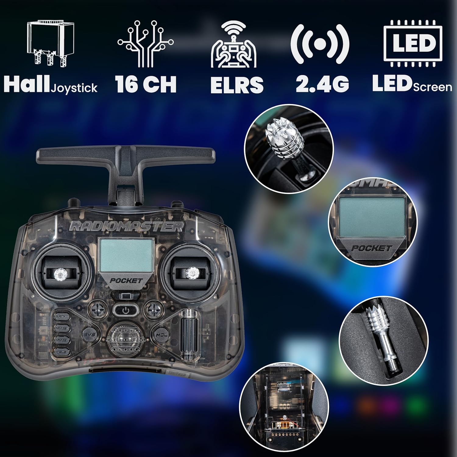 RadioMaster POCKET P16 2.4G Ra - Drone Control Stick のレビューと価格