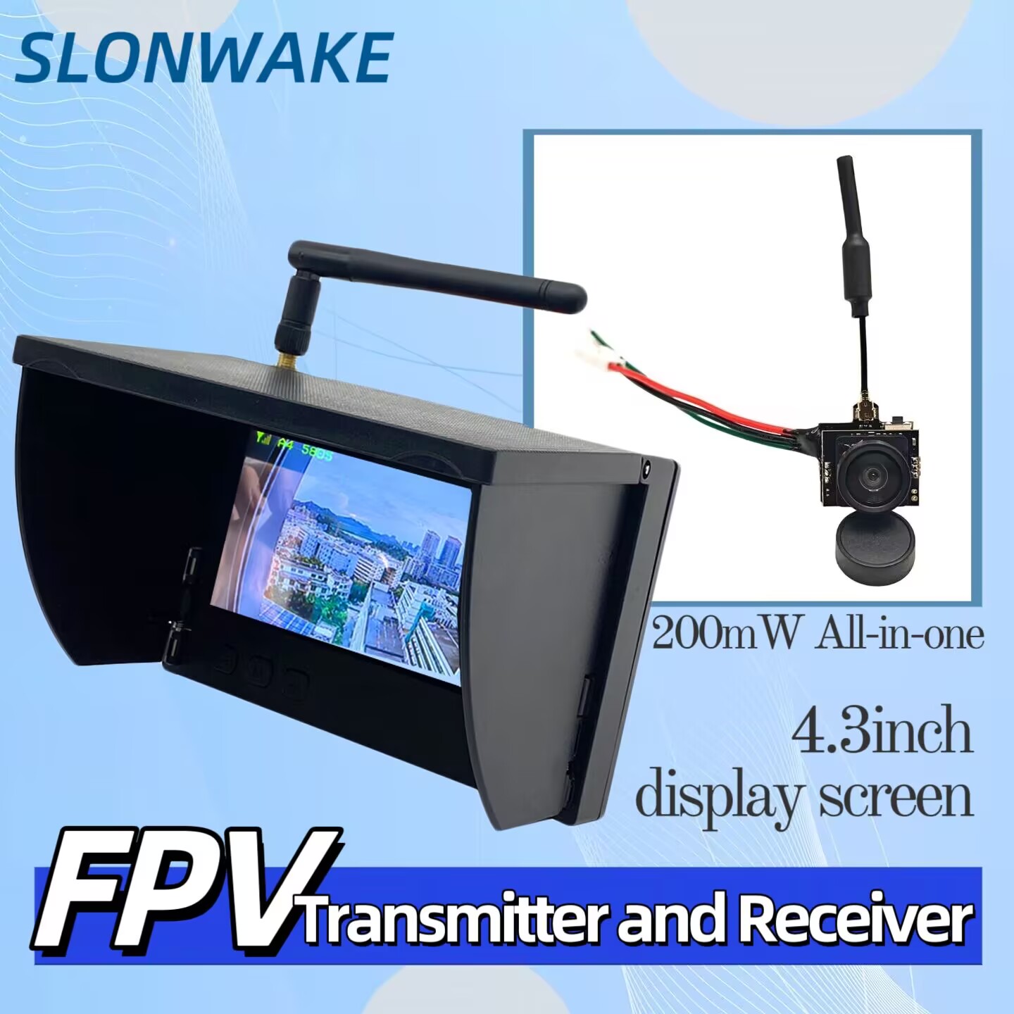 SLONWAKE 5.8G Analog Video Tra - Drone Controller Screen のレビューと価格