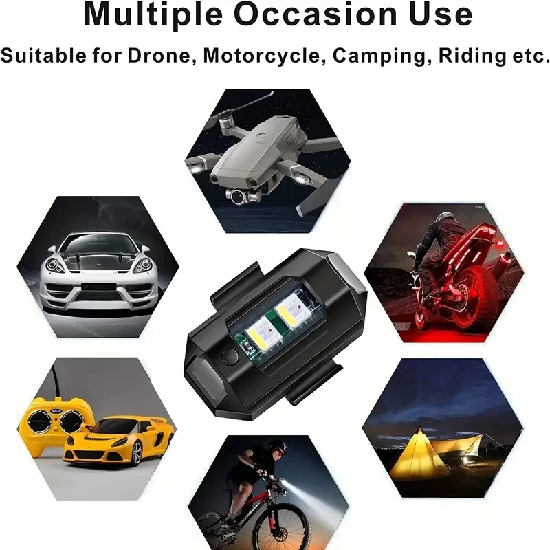 1Pcs Remote LED RGB Anti-colli - Drone Strobe Light のレビューと価格