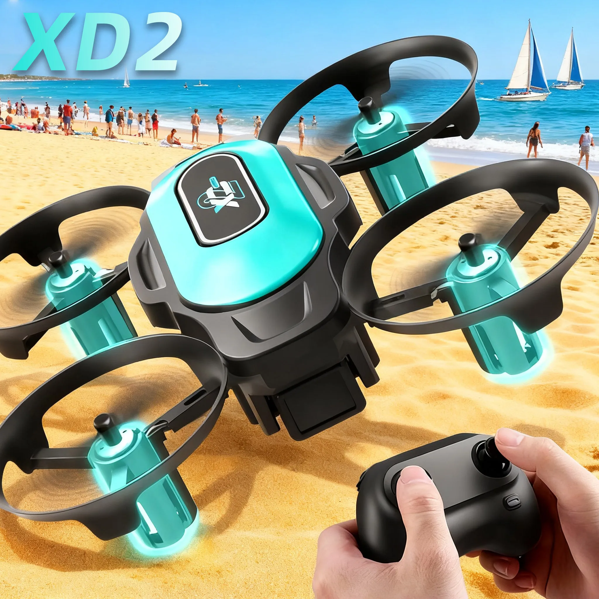 XD2 Mini Drone, 360° Stunt Fli - Drone Beacon Light のレビューと価格
