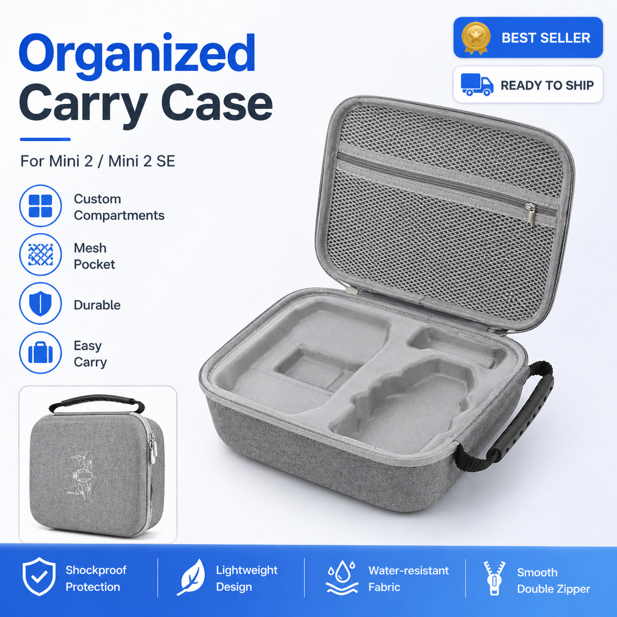 DJI Mini 2/SE Hard Shell Case  - Drone Hard Shell Case のレビューと価格