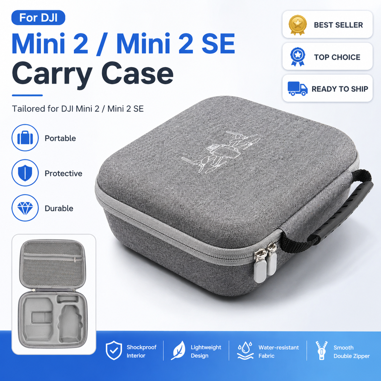 DJI Mini 2/SE Hard Shell Case  - Drone Hard Shell Case のレビューと価格