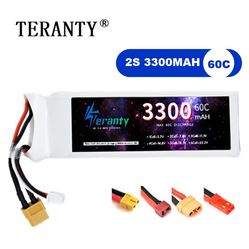 2S 7.4V LiPo Battery 3300mAh 6 - Drone Battery Adapter のレビューと価格