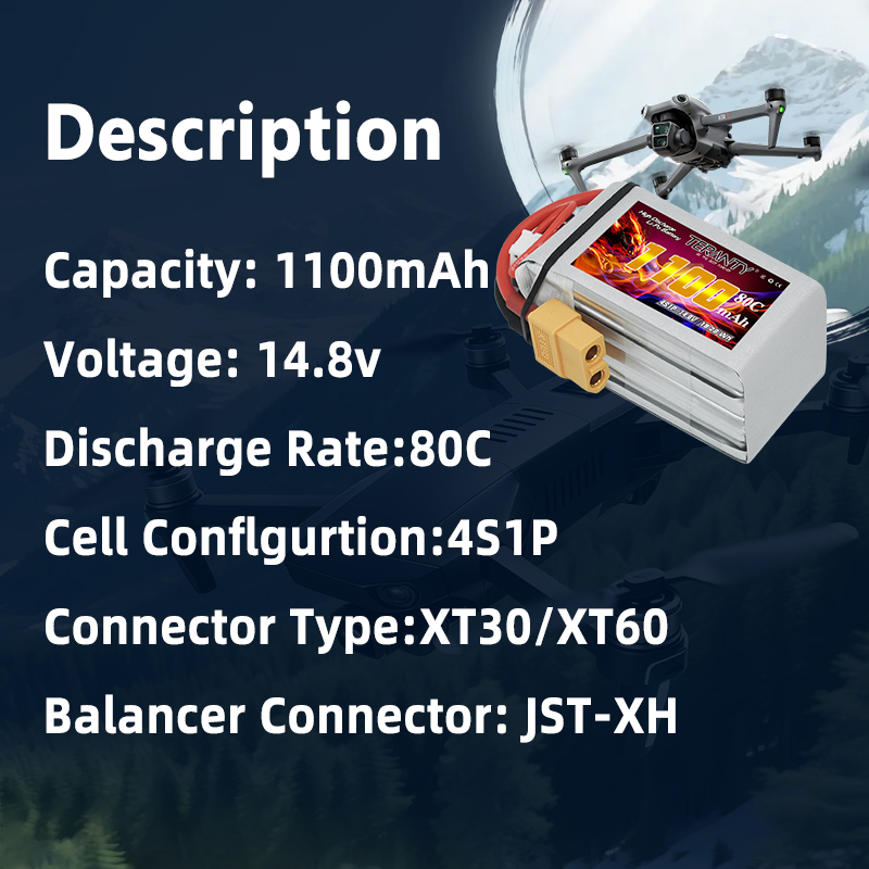 TERANTY 4S 1100mAh 80C/160C Li - Drone Power Bank のレビューと価格