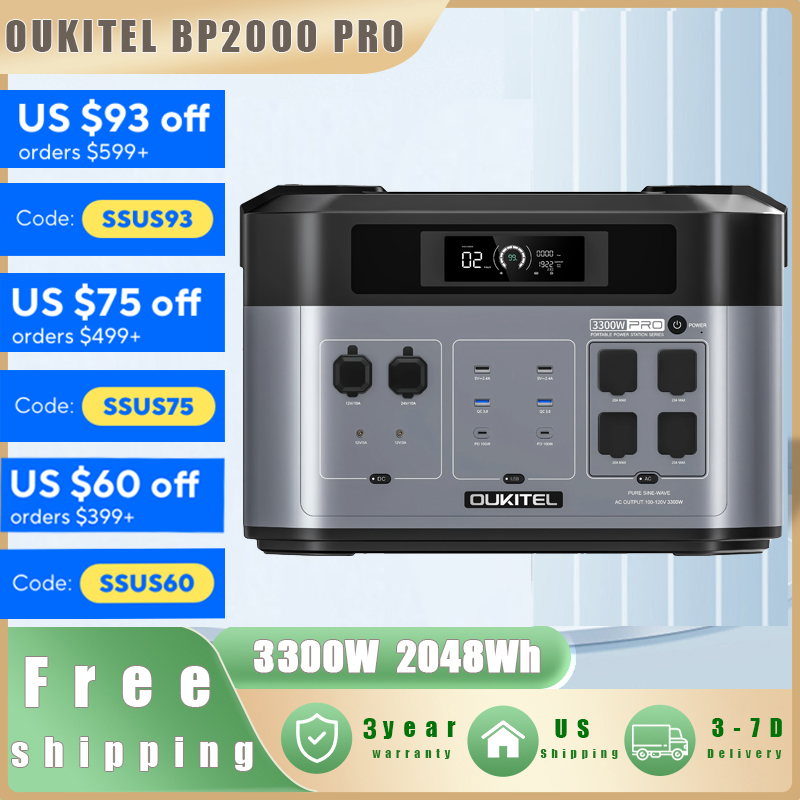 OUKITEL BP2000 PRO Portable Po - Drone Solar Charger のレビューと価格