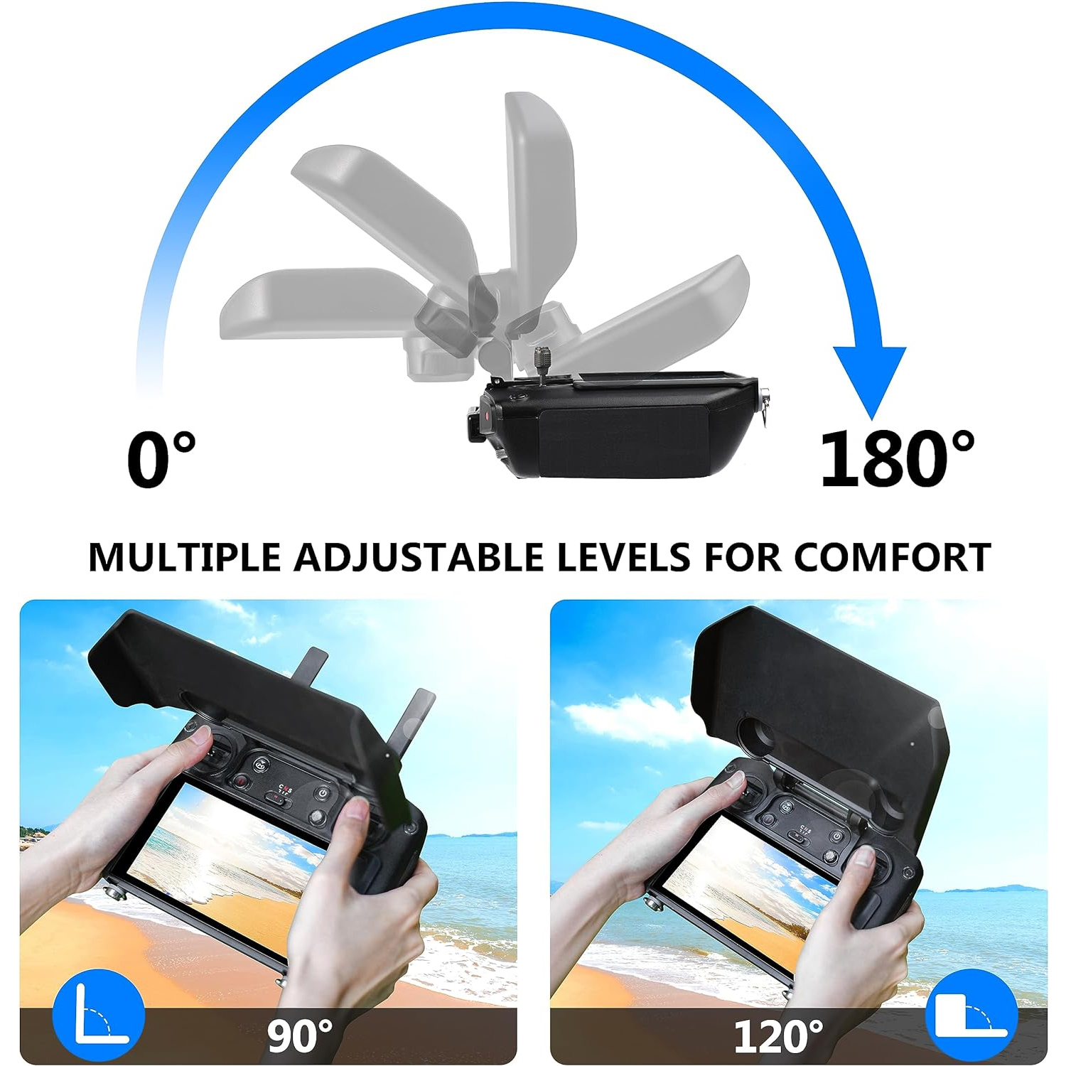 2-in-1 Sun Hood & Joystick Cov - Drone Control Stick のレビューと価格