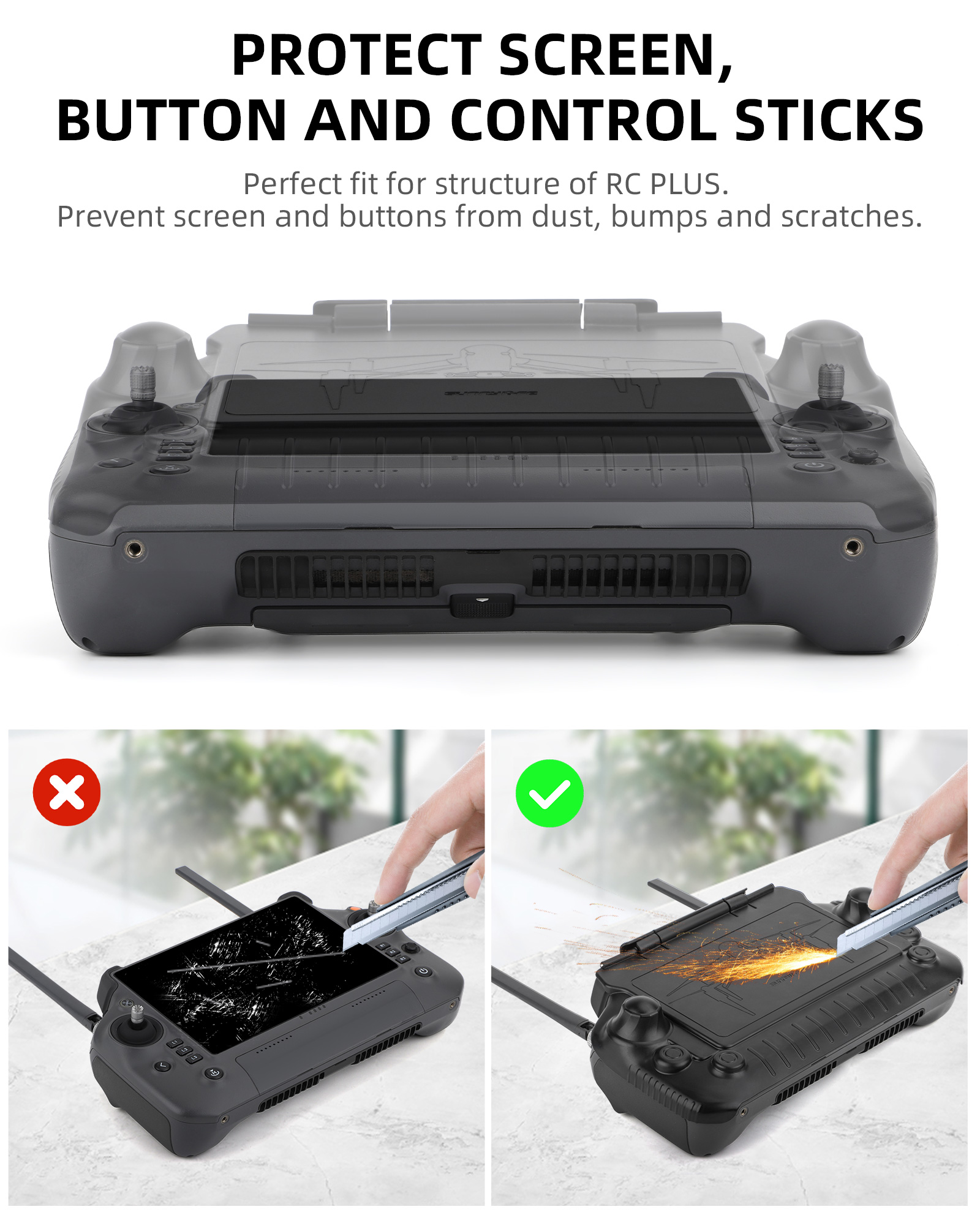 RC Plus Sun Hood Joystick Prot - Drone Sun Shade のレビューと価格