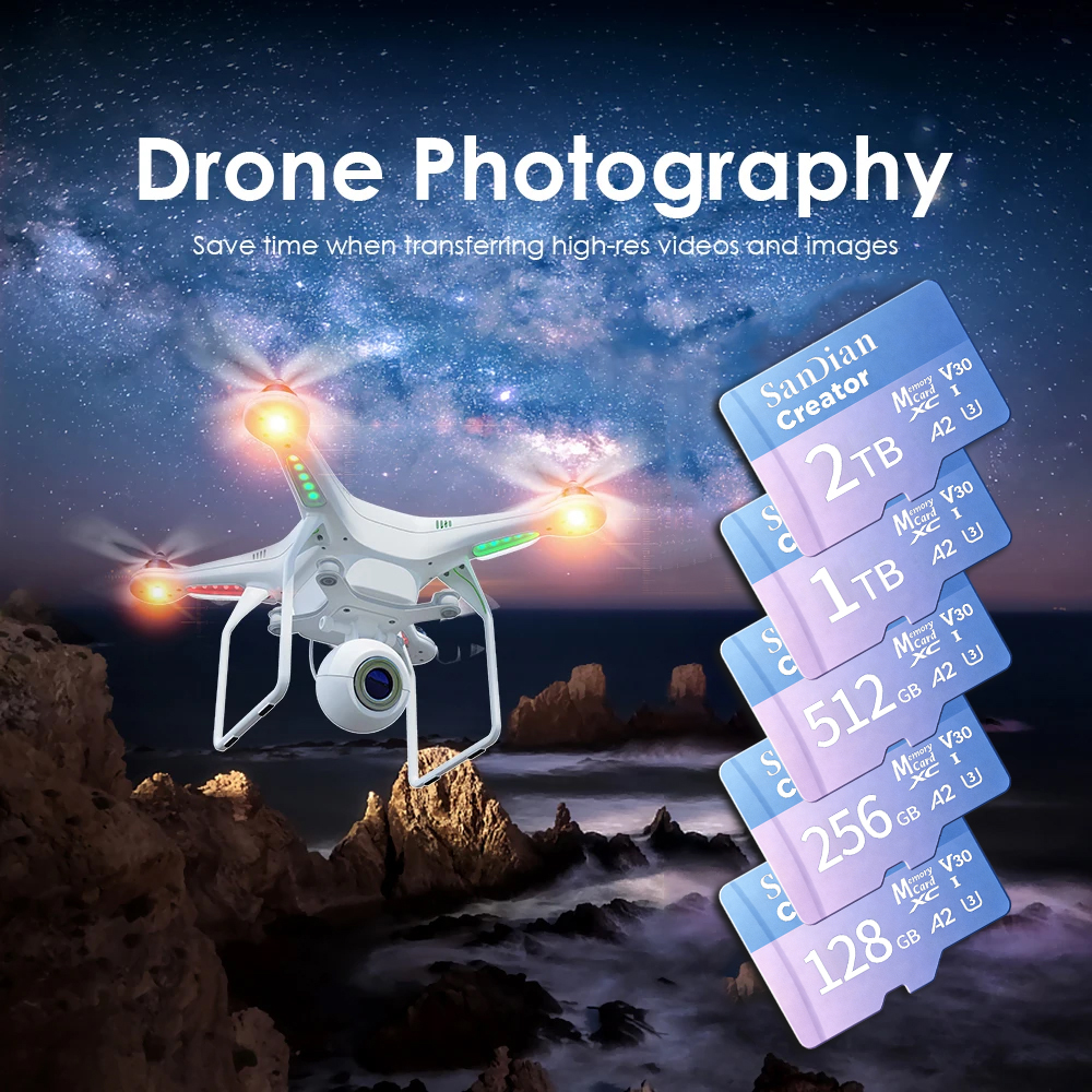 Mini SD Memory Card 128GB 256G - Drone Strobe Light のレビューと価格