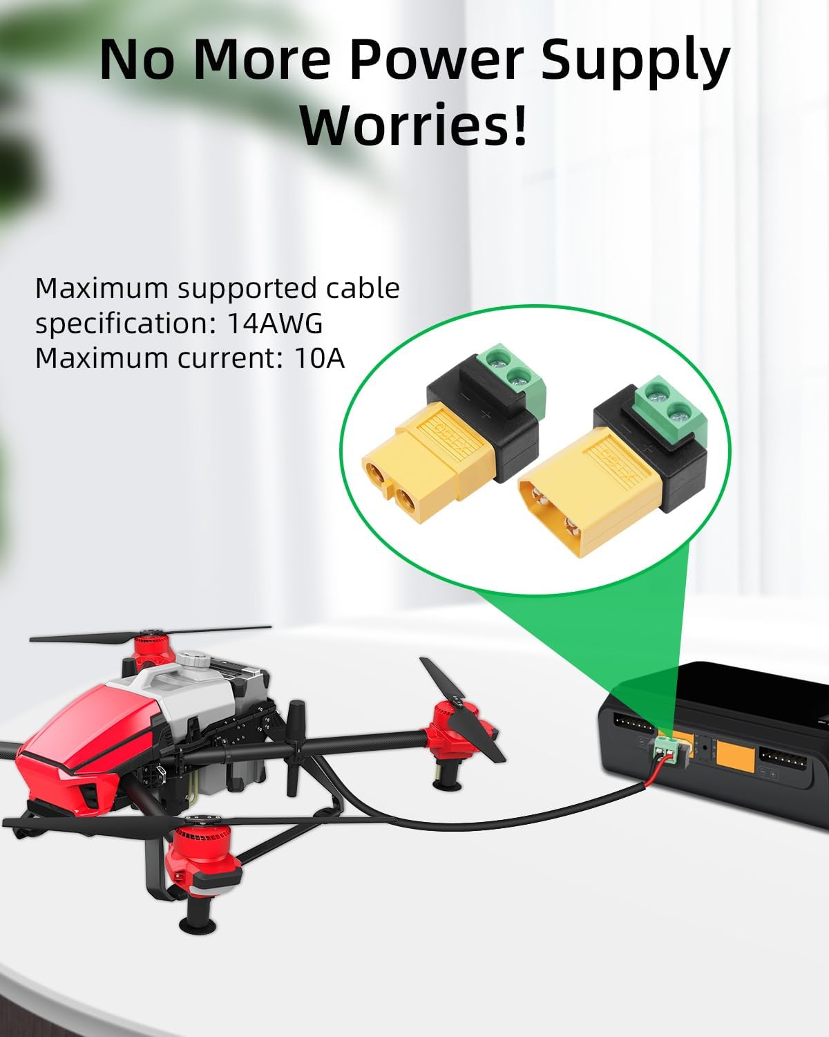 Solderless 2 Pin to XT60 Male  - Drone Solar Charger のレビューと価格