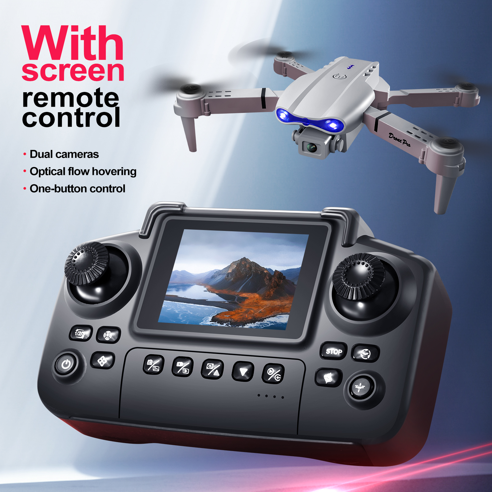 2025 New E88 E99 Upgraded Dron - Drone Controller Screen のレビューと価格