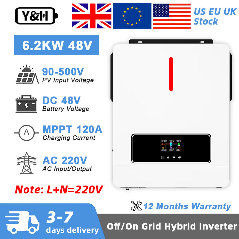 Y&H 6.2KW Hybrid Solar Inverte - Drone Solar Charger のレビューと価格