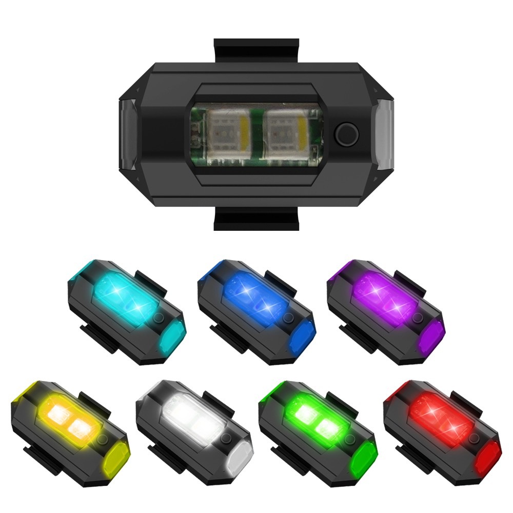 1PC 7 Color Mini USB Charging  - Drone Beacon Light のレビューと価格