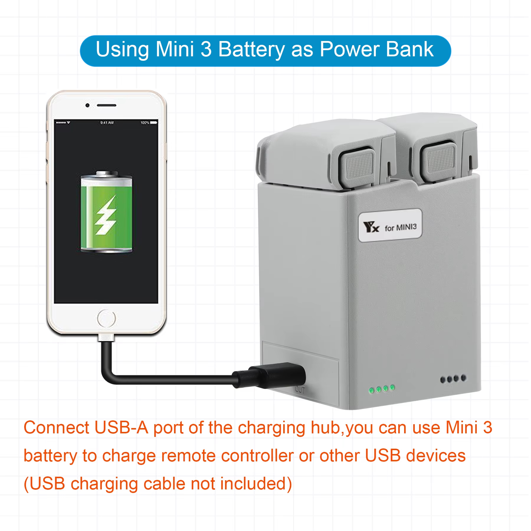 For DJI Mini 3Pro/4Pro Battery - Drone Power Bank のレビューと価格
