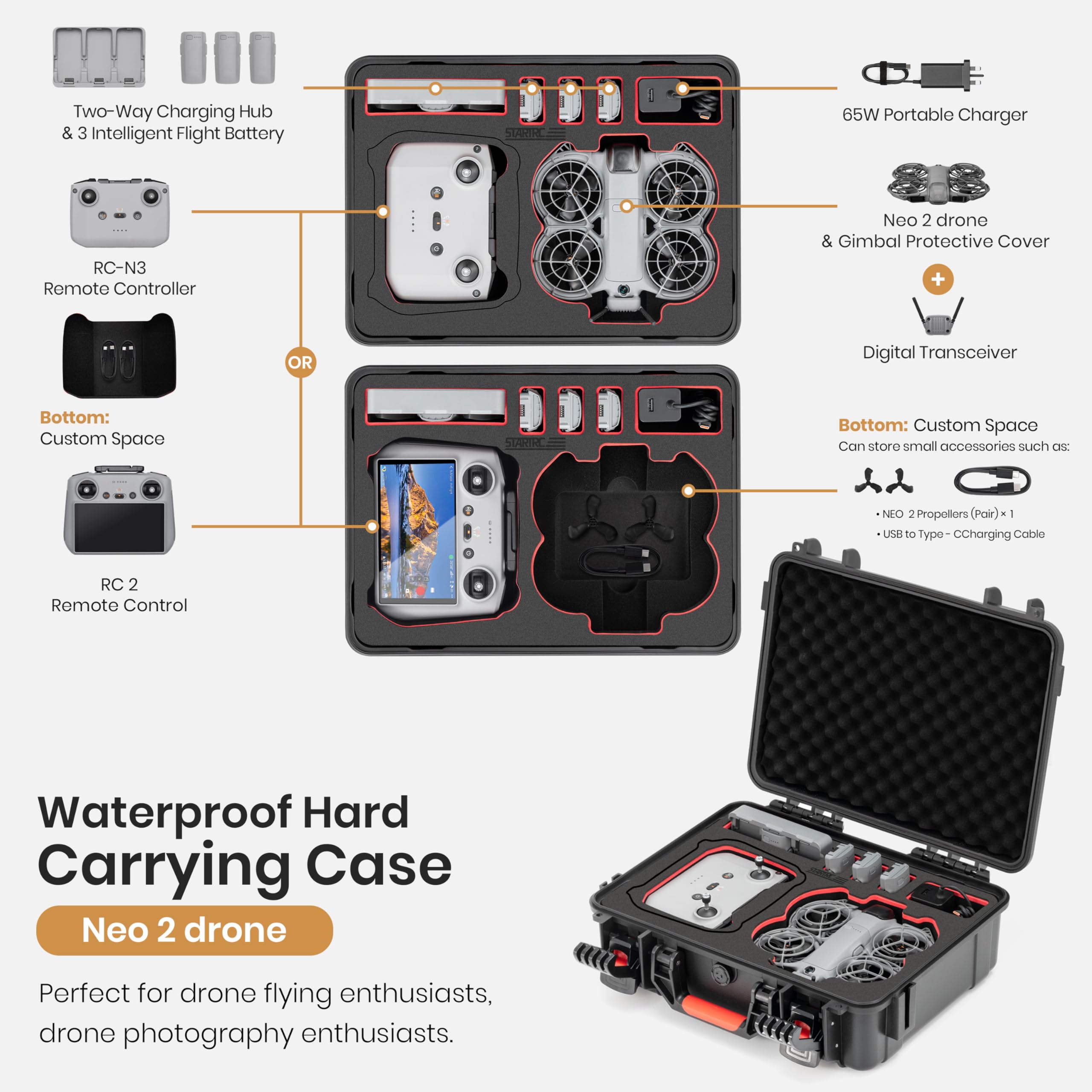 STARTRC Waterproof Hard Carryi - Drone Controller Hood のレビューと価格