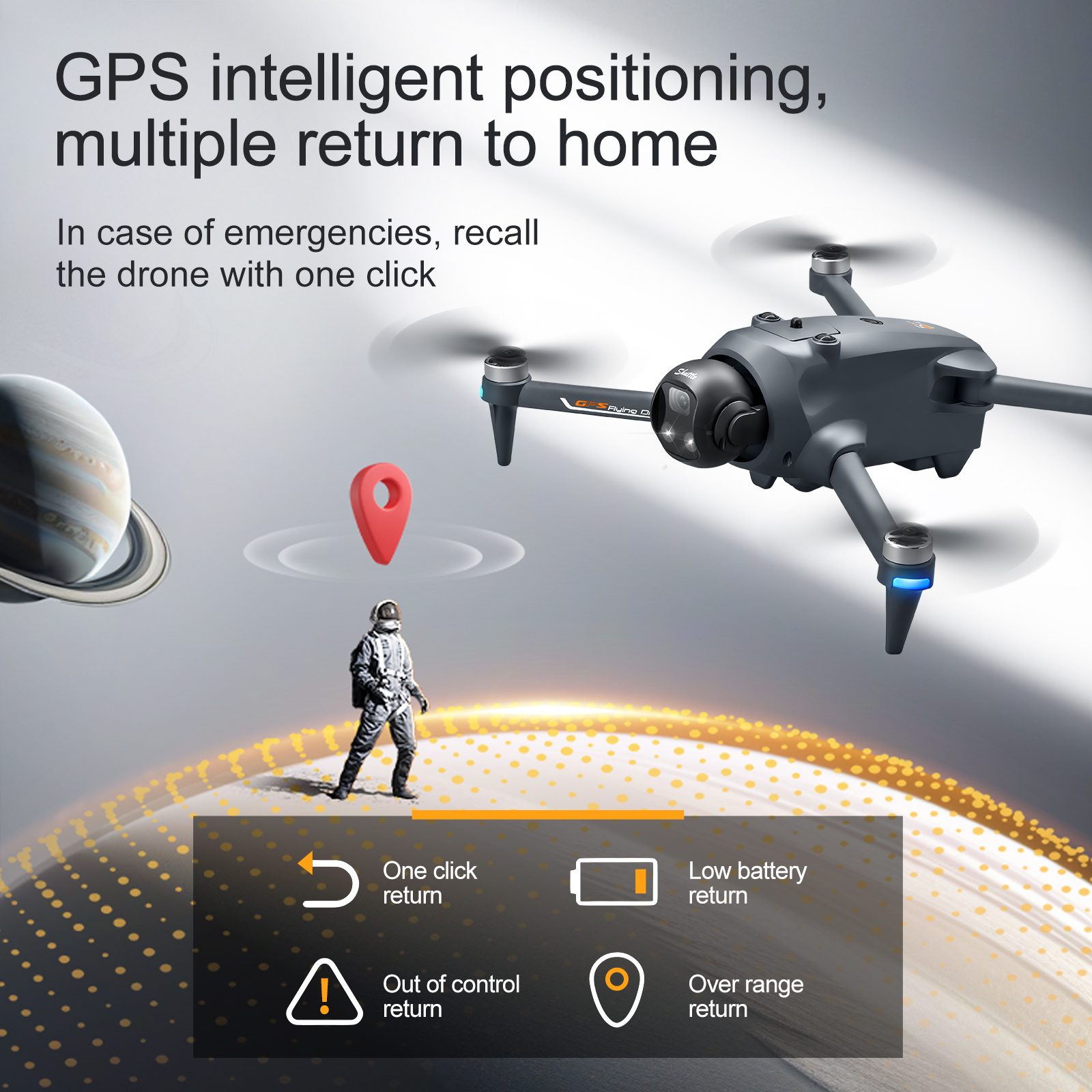 YL059 FPV GPS Quadcopter Drone - Drone Beacon Light のレビューと価格