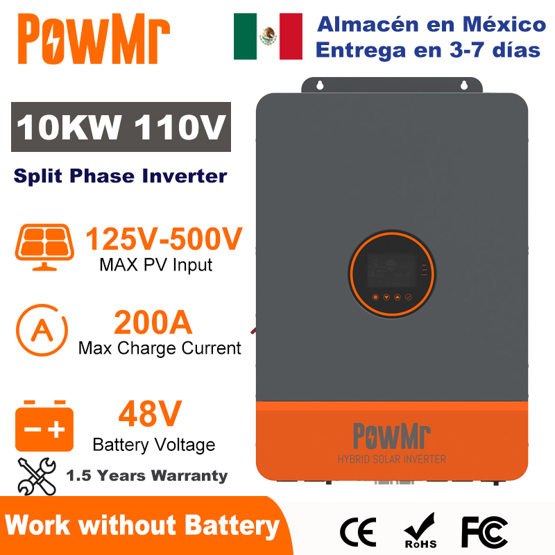 PowMr 10KW Split Phase Inverte - Drone Solar Charger のレビューと価格