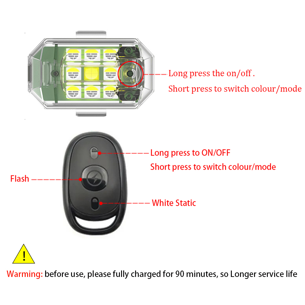 1/2/4pcs Wireless LED Drone St - Drone Beacon Light のレビューと価格