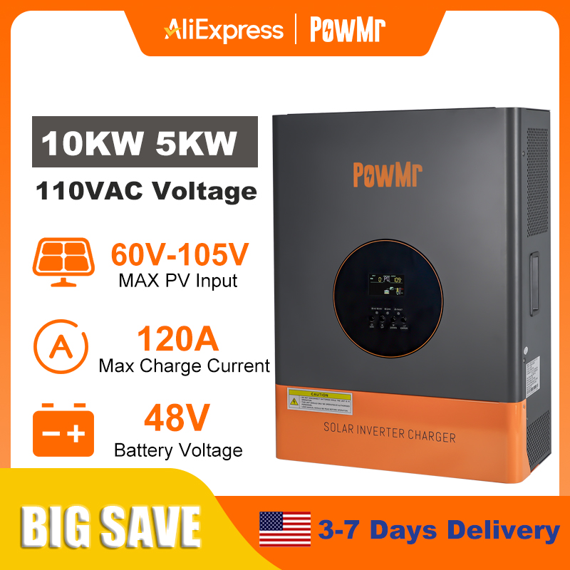 PowMr 10KW 5KW Split Phase Inv - Drone Solar Charger のレビューと価格