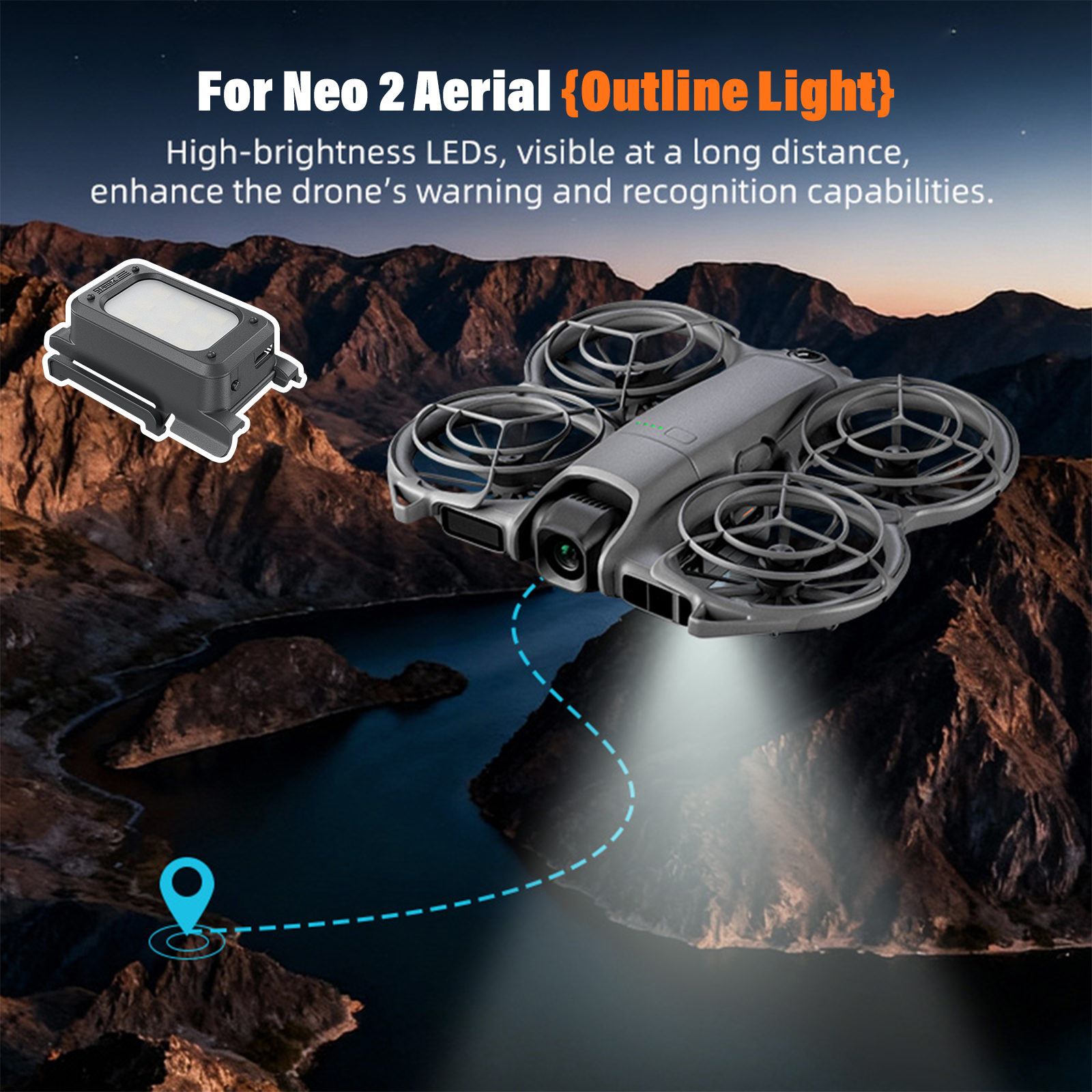 Rechargable LED Landing Gear w - Drone Beacon Light のレビューと価格